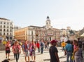 AT.MADRID fans at Plaza Mayor in Madrid