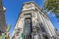 Caryatid Building (edificio de las Cariatides) Located in the corner of Barquillo and Alcala Street. As Royalty Free Stock Photo