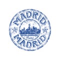 Madrid grunge rubber stamp