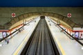 Madrid metro platform in Chamartin Station