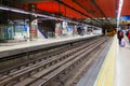 Madrid metro platform in Chamartin Station