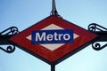 Madrid Metro Sign Royalty Free Stock Photo