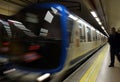 Madrid Metro Train Motion Royalty Free Stock Photo