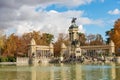 Monument to Alfonso XII in Buen Retiro Park - Madrid Spain Royalty Free Stock Photo