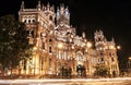 Madrid monuments at night