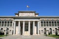 Madrid Museo del Prado with Velazquez statue Royalty Free Stock Photo