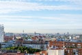 Madrid panoramic arial view from rooftop