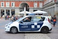 Madrid Police Car at Plaza Mayor in Madrid, Spain