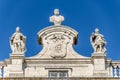 Madrid Royal Palace (Palacio Real) Top East balustrade. Spain.