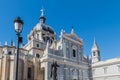 Statue of Pope John Paul II, near Almundena Cathedral, Madrid, Spain. Royalty Free Stock Photo