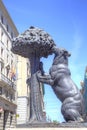 Madrid. Sculpture and coat of arms of the Bear and the Strawberry Tree (Arbutus)