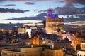Madrid skyline at dusk. Spain Royalty Free Stock Photo