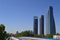 Madrid Skyline. Madrid`s finance street Royalty Free Stock Photo