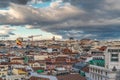 Madrid skyline sunset view, from City Council building Royalty Free Stock Photo