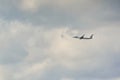 09/25/2021; Madrid Spain; Air Europa plane leaving the T-4 terminal in Barajas Royalty Free Stock Photo