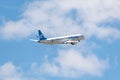 MADRID, SPAIN - APRIL 14, 2019: Air Europa airlines Boeing 737 NG / Max passenger plane taking off from Madrid-Barajas Royalty Free Stock Photo