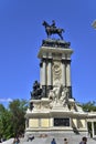 Monument to Alfonso XII in The Jardines del Buen Retiro Parque del Buen Retiro, the main park Royalty Free Stock Photo