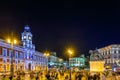 Madrid Spain night at Puerta del Sol Royalty Free Stock Photo