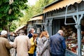 People in the old book fair in Cuesta de Moyano in Madrid