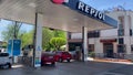 Madrid Spain, April 10 2024, View of a Repsol service station in Madrid, Spain