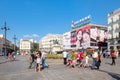 Puerta del Sol in Madrid, the most well known place of the span