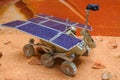 Madrid, Spain - August 28, 2019: Scale reproduction of the ESA ExoMars rover, Mars exploration robot