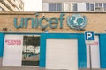 Madrid, Spain - August 7, 2018 - UNICEF headquarters in Spain in Madrid, the building seen from the front Royalty Free Stock Photo