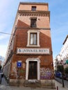 Madrid, Spain, 12.04.2022. Back streets of popular Malasana neighborhood in central Madrid. Royalty Free Stock Photo