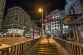 Nightlife in the streets of downtown Madrid Royalty Free Stock Photo