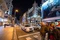 Nightlife in the streets of downtown Madrid Royalty Free Stock Photo