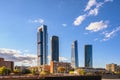 Madrid Spain, city skyline at financial district center Royalty Free Stock Photo