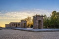 Madrid Spain sunset at Temple of Debod Royalty Free Stock Photo