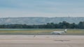 A small prop airplane at Bajaras, Madrid, Spain