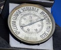 The barometer on the facade of historical bakery Casa de la Panaderia on Plaza Mayor, Madrid, Spain