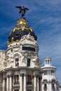 Madrid (Spain) / Famous Statue / Gran Via Royalty Free Stock Photo