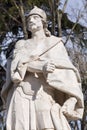 Statues of Spanish royal personalities at the Plaza de Oriente in Madrid, Spain, Wilfred the Hairy, count of Urgell