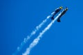 Madrid, Spain- February 5, 2023: Air show of classic airplanes at the Cuatro Vientos Aerodrome.