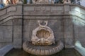 Ornamental fountain and staircase made by Federico Coullant Valera in the Calle Princesa Street