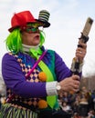 Madrid Spain February 18, 2023: Long Live Carnival! Costumes and Joy in the Streets of Madrid