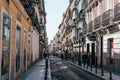 Street view in Barquillo Street in Madrid Royalty Free Stock Photo