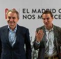 MADRID, SPAIN, FEBRUARY 21th 2022- Jose Luis Rodriguez Zapatero and Juan Lobato Royalty Free Stock Photo