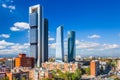 Madrid, Spain financial district skyline Royalty Free Stock Photo