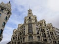 Madrid spain gran via building Royalty Free Stock Photo