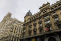 Madrid spain gran via building Royalty Free Stock Photo
