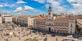 Madrid Spain, city skyline at Puerta del Sol Royalty Free Stock Photo