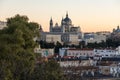 Royal Palace and Almudena Cathedral in City of Madrid Royalty Free Stock Photo