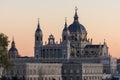 Royal Palace and Almudena Cathedral in City of Madrid Royalty Free Stock Photo