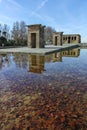 Amazing view of Temple of Debod in City of Madrid