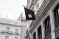 Apple store exterior with Mac logo in downtown Madrid Royalty Free Stock Photo