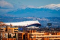 Telephoto shot of Atletico de Madrid Metropolitano Stadium Royalty Free Stock Photo